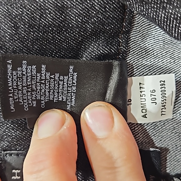 NWT, Axcess, (Liz Claiborne Co),Black Shimmery, Pleated Denim Skirt Sz 16, Belt - Picture 10 of 15